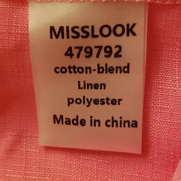 Misslook Womens  2XL Pink Long Sleeve Blouse - Picture 8 of 8